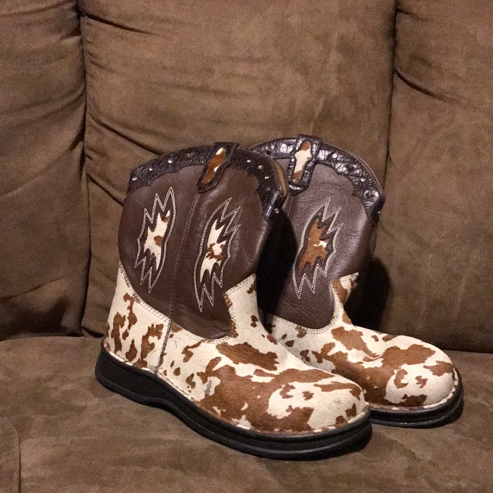 Womens cowhide western boots